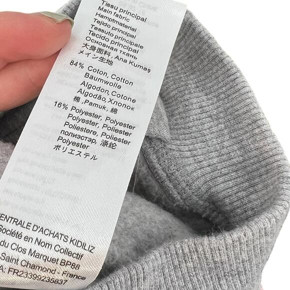 Kenzo Paris Kids‎ Zip-Up Jacket Sweatshirt Tiger Print Embroidered Gray Size 18M - Picture 13 of 13